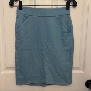 J. Crew Light Blue Pencil Skirt